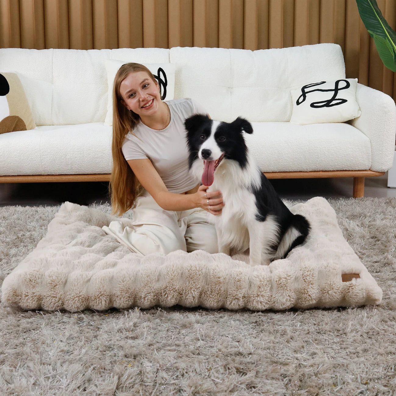 Ultra-doppeltes Plüsch-Hundebett für M–4XL