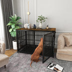 Cage chien meuble bois XL Tisch d'appoint 3 Türen