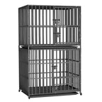 Cage Chien XL empilable Double-Level-Roulettes