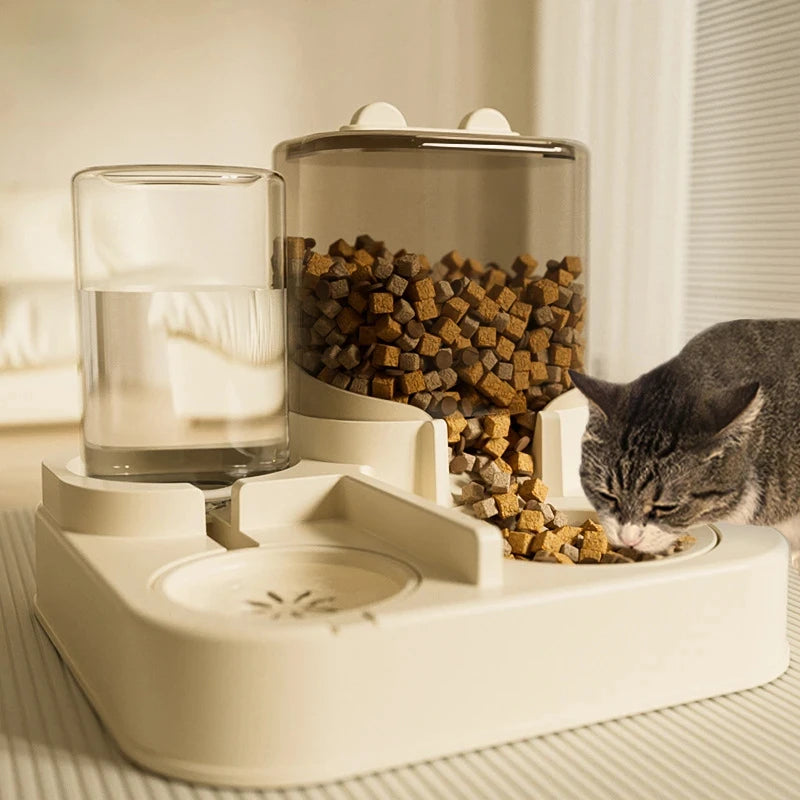 Automatic dispenser for water, food, cat, and dog fountains