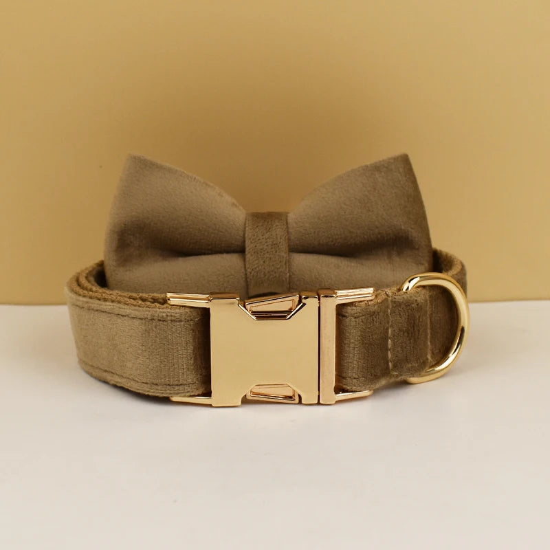 Personalized velvet dog collar