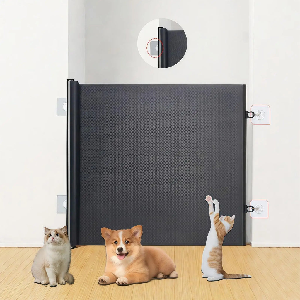 Retractable safety gate for dogs &amp; cats