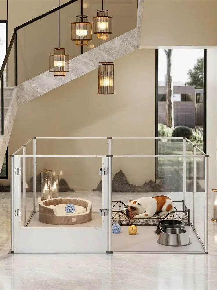 Waterproof transparent acrylic dog playpen for whelping/pregnancy