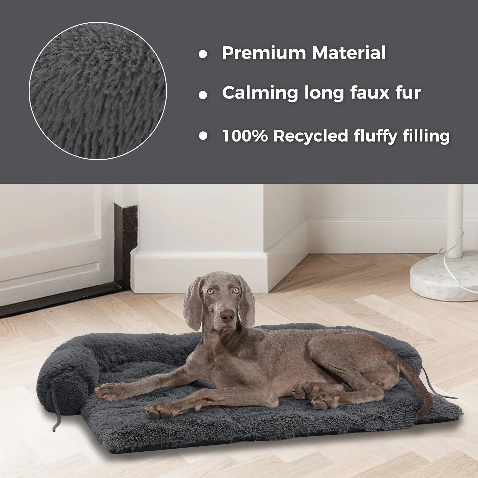Tapis lit moelleux chien chat chaud hiver waschbar