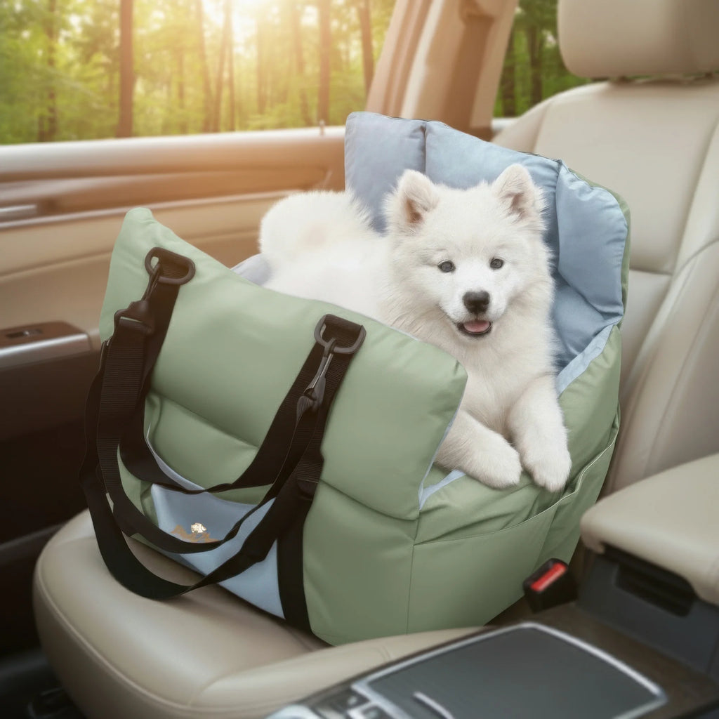 Secure car seat for dogs ≤10 kg with travel bag 