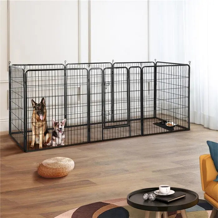 Modular dog enclosure – Large, secure indoor &amp; outdoor space