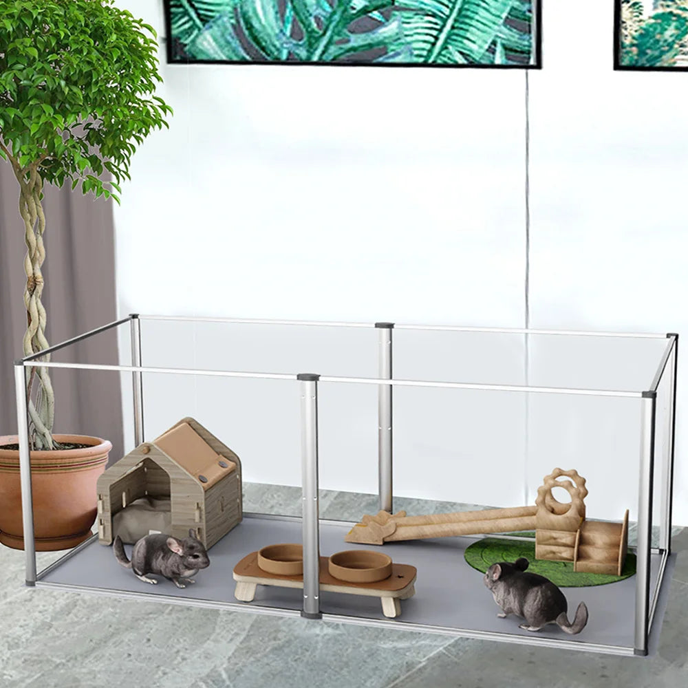 Waterproof transparent acrylic dog playpen for whelping/pregnancy