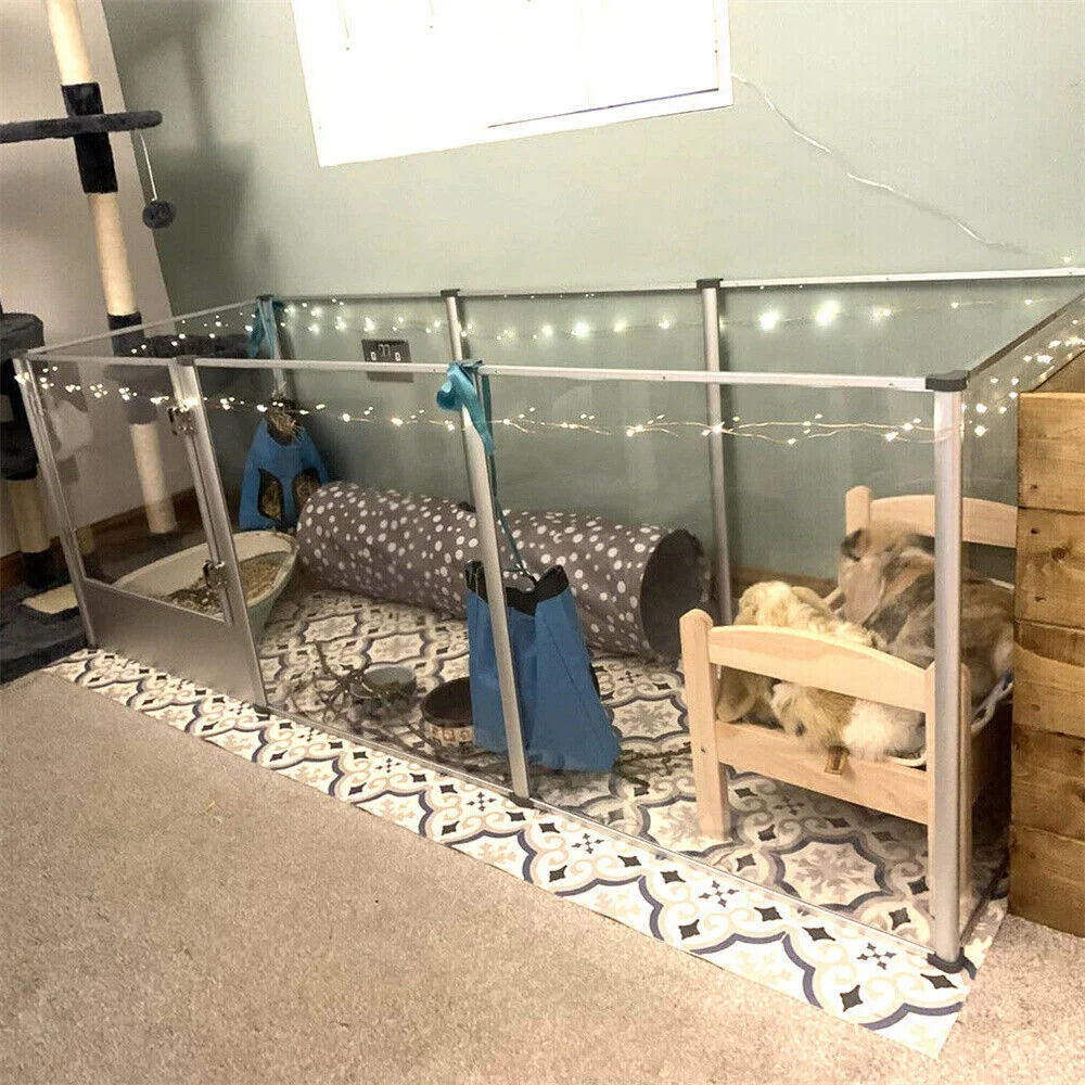 Waterproof transparent acrylic dog playpen for whelping/pregnancy