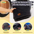 Foldable dog bed, plush, washable, non-slip