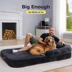 Foldable dog bed, plush, washable, non-slip