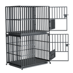 Cage Chien XL empilable Double-Level-Roulettes