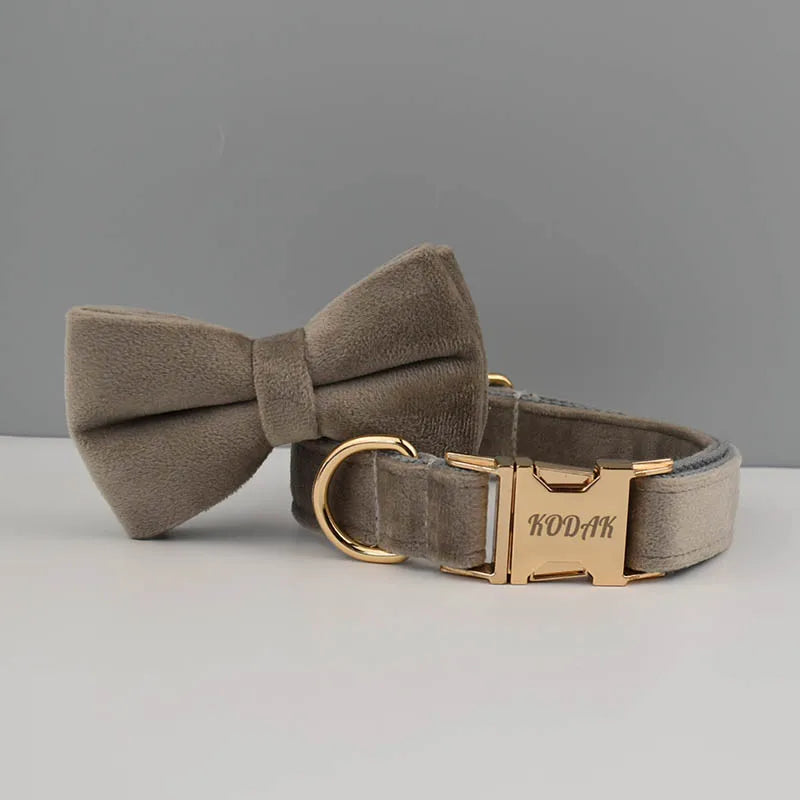 Personalisiertes Samt-Hundehalsband