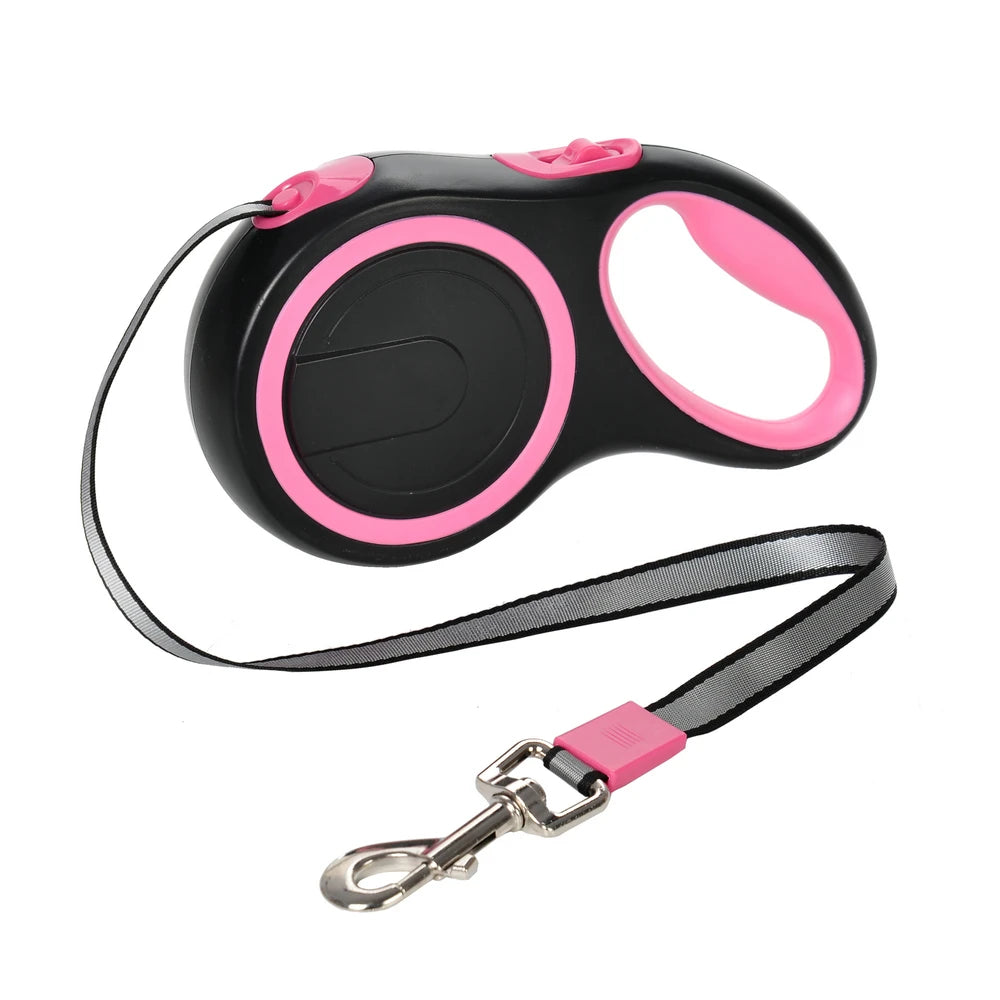 Heavy-duty retractable nylon dog leash for large dogs 