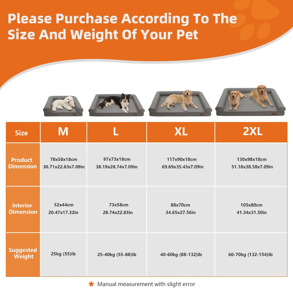 Lit Chien Canapé Cuir Mikrofaser M–2XL Rebords