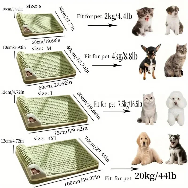 Dog sleeping mat, warm winter mattress, removable and washable kennel mattress, pet supplies, bed for large dogs.