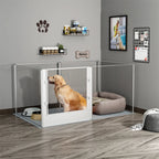 Waterproof transparent acrylic dog playpen for whelping/pregnancy