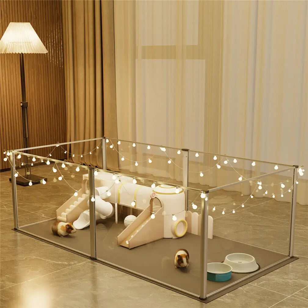 Waterproof transparent acrylic dog playpen for whelping/pregnancy