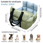 Secure car seat for dogs ≤10 kg with travel bag 