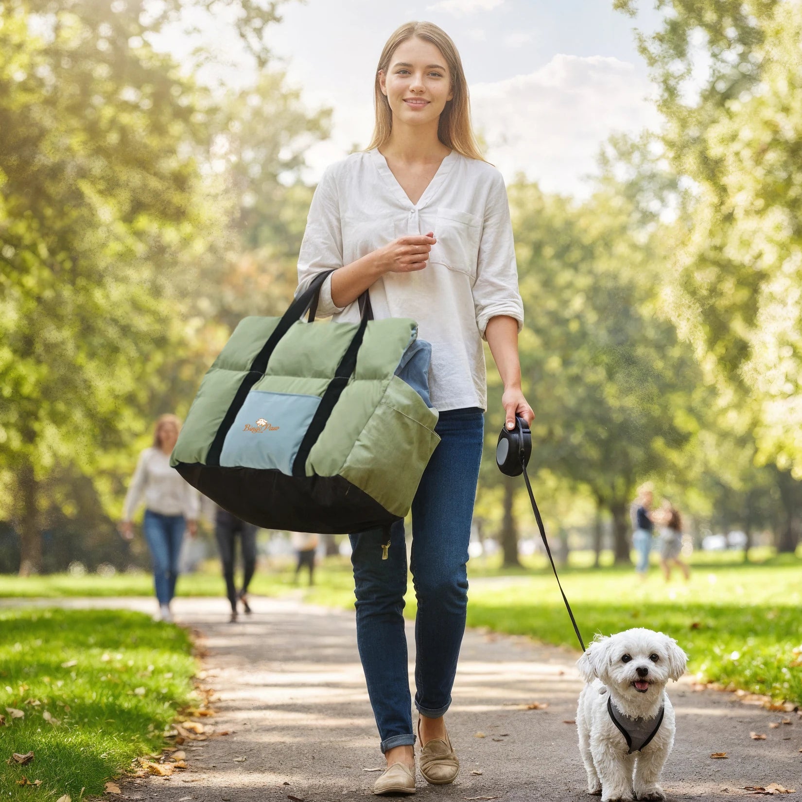 Secure car seat for dogs ≤10 kg with travel bag 