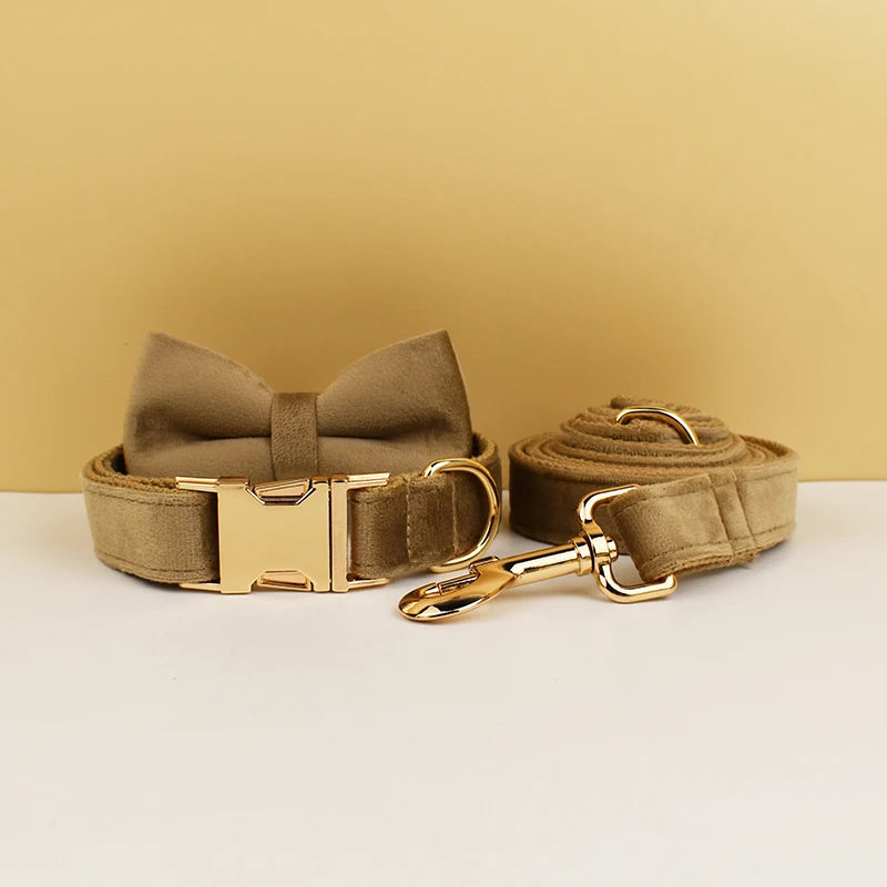 Personalized velvet dog collar