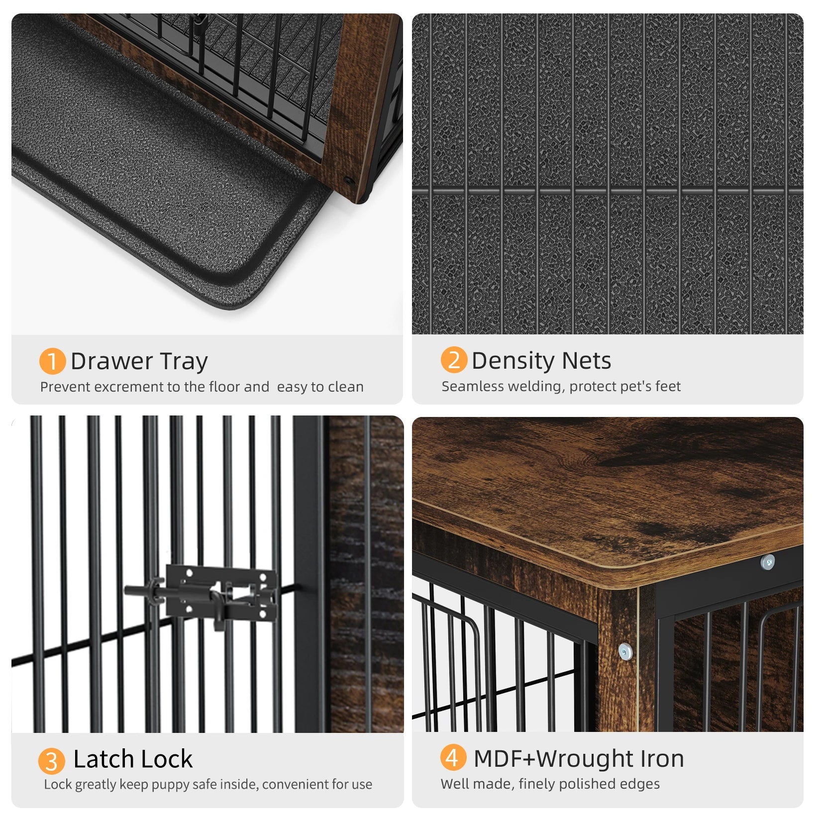 Käfig für Kinder, Holz, Metall, S–L, Doppeltüren