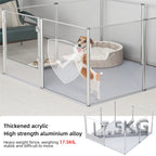Waterproof transparent acrylic dog playpen for whelping/pregnancy