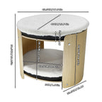 2-level washable bamboo elevated cat bed