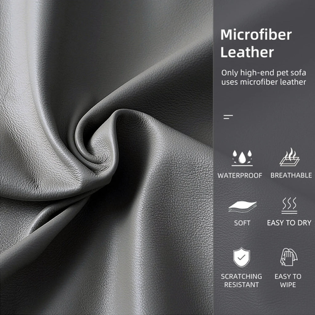 Lit Chien Canapé Cuir Mikrofaser M–2XL Rebords