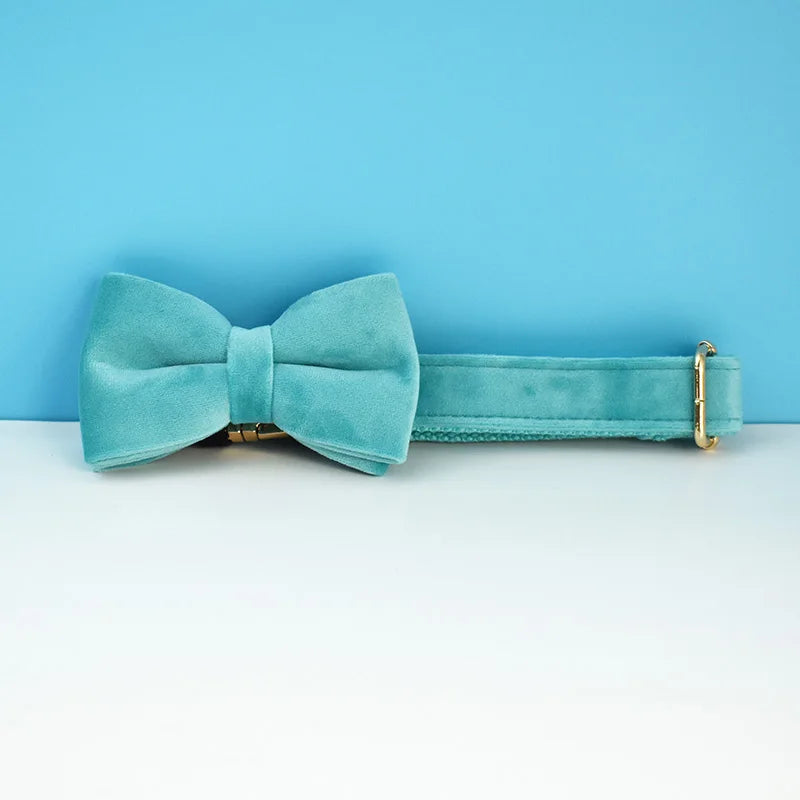 Customizable velvet dog collar