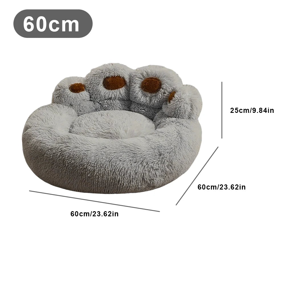 Plush Bear Paw Nest Bed Winter S–XL Dog Cat