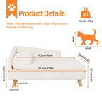 Nordic raised pet bed with waterproof cushion 