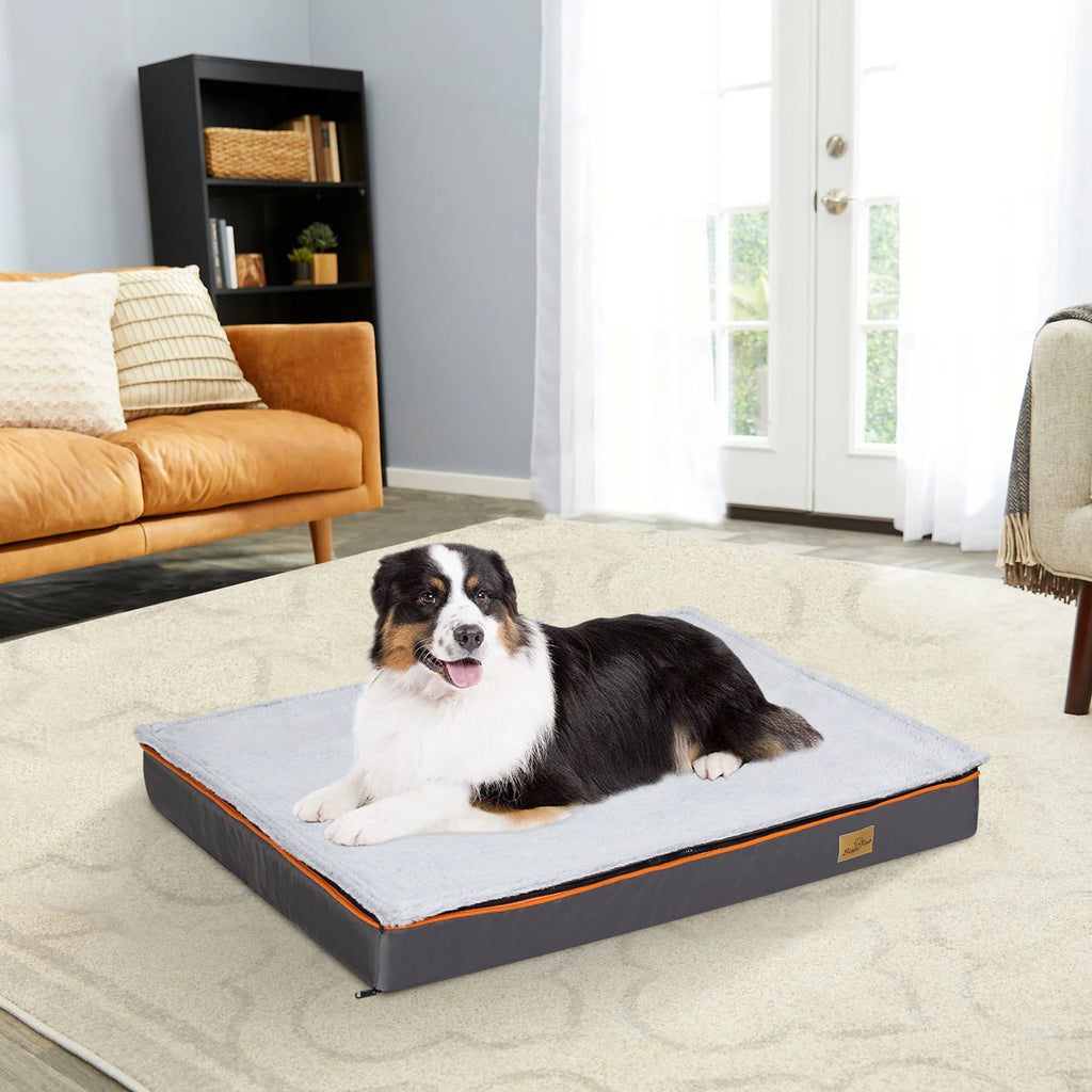 Large orthopedic dog bed with washable cover