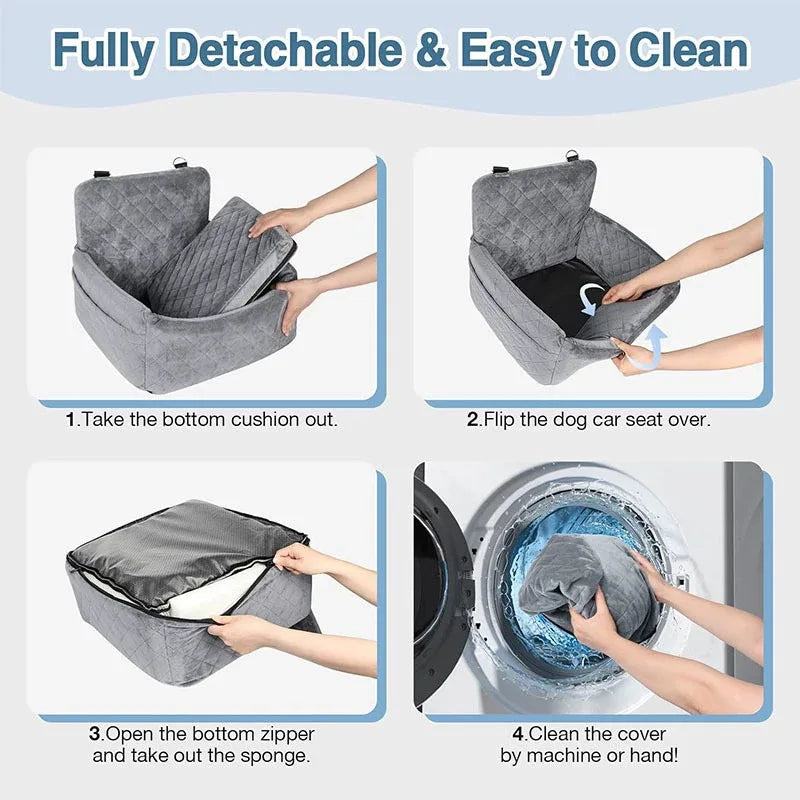 Siège auto chien sécurisé coussin transport avant arrière